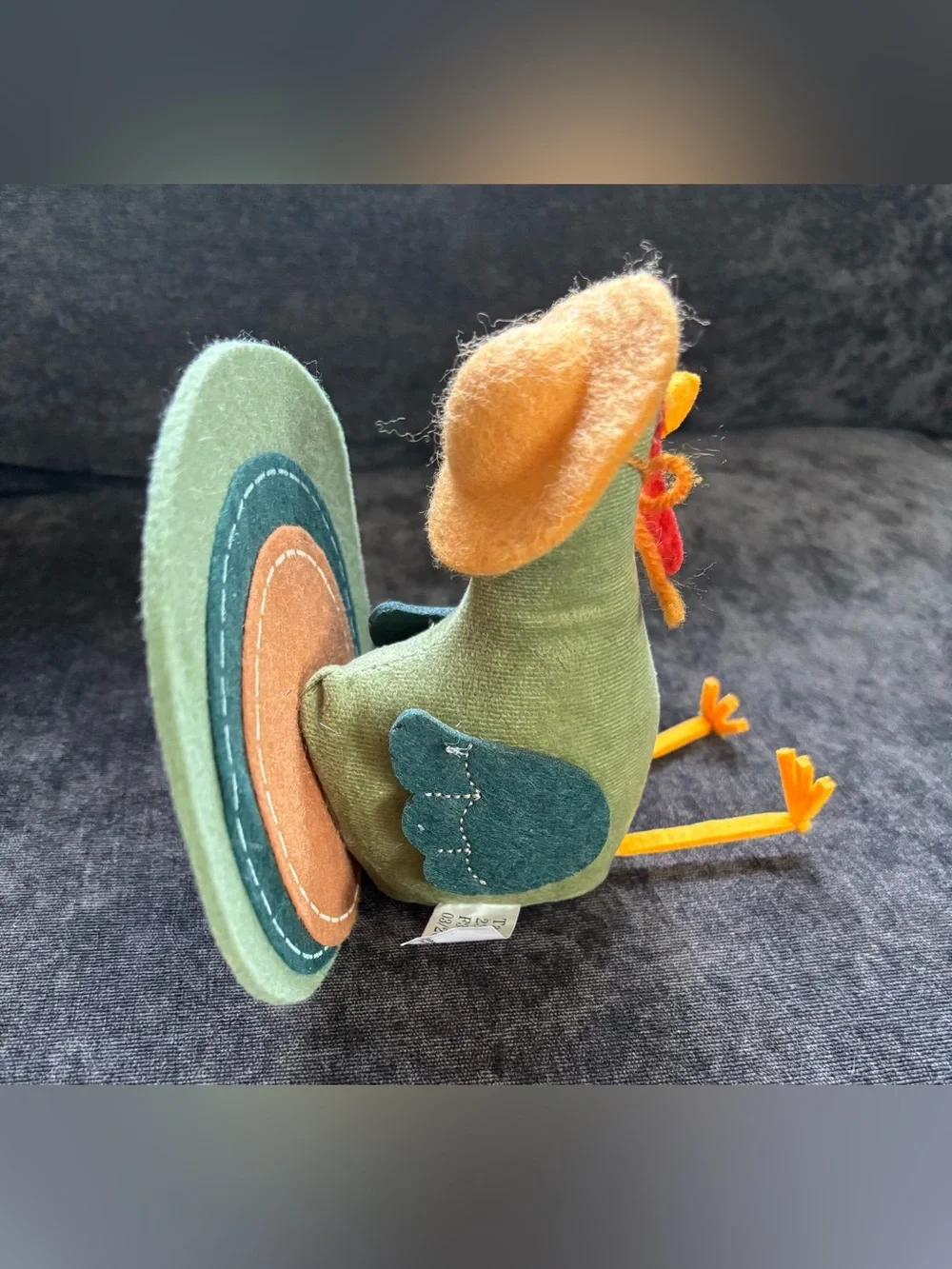 Decorative Green Felt Turkey Bird